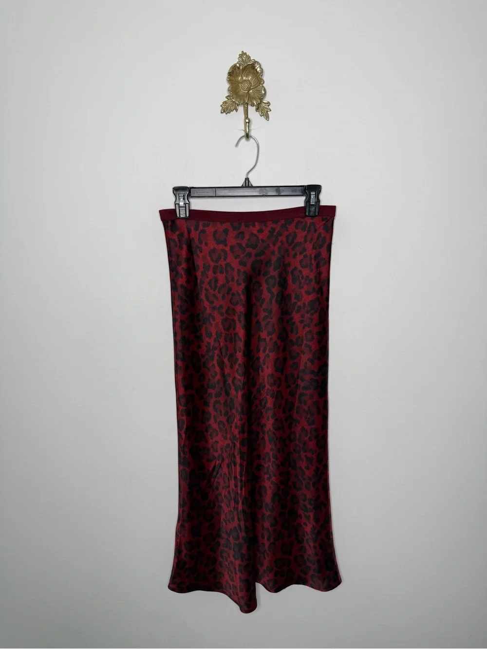Anine Bing Bar Silk Midi Skirt S